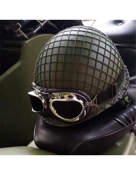 Casco de acero M1 SYLPHID Verde con red y cinturón