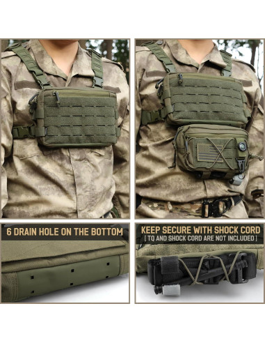 Bolsa de Pecho WYNEX Wy-0212rg Verde Táctica Compacta