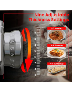 Máquina de Hacer Pasta Manual Cocina de Nonni 150mm Acero Inoxidable 2