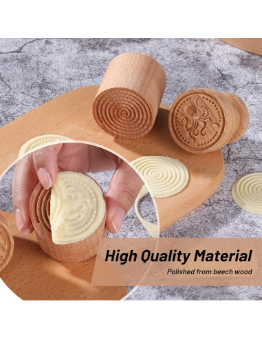 Sello de Pasta Corzetti YORSEEK Madera de Haya 5x5 cm