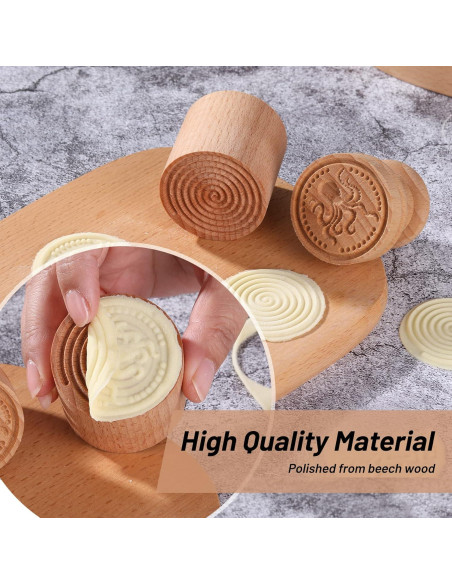 Sello de Pasta Corzetti YORSEEK Madera de Haya 5x5 cm