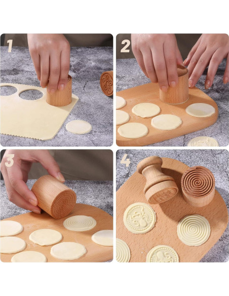 Sello de Pasta Corzetti YORSEEK Madera de Haya 5x5 cm