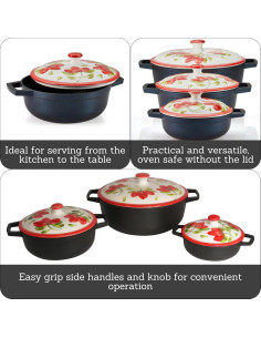 Set de Calderos IMUSA 6 Piezas Aluminio Antiadherente 14-18-24cm 2