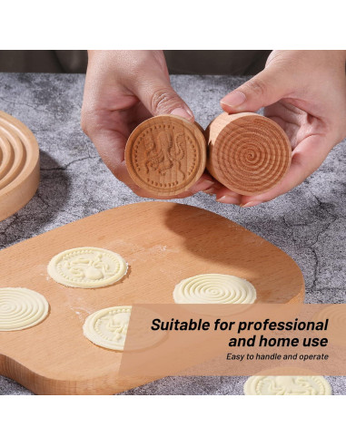 Sello de Pasta Corzetti YORSEEK Madera de Haya 5x5 cm