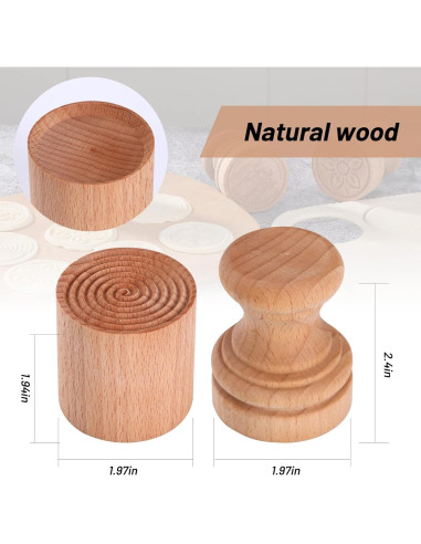 Sello de Pasta Corzetti YORSEEK Madera de Haya 5x5 cm