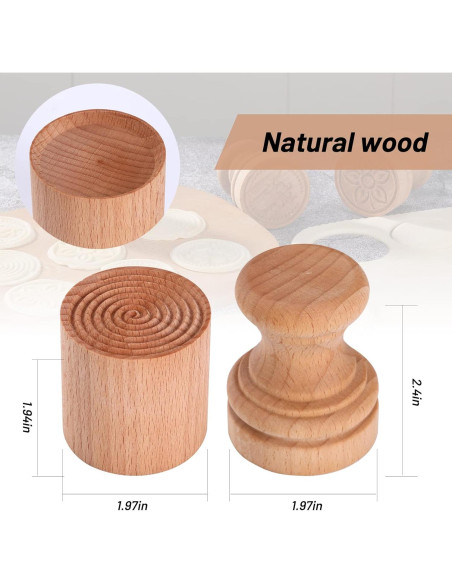 Sello de Pasta Corzetti YORSEEK Madera de Haya 5x5 cm