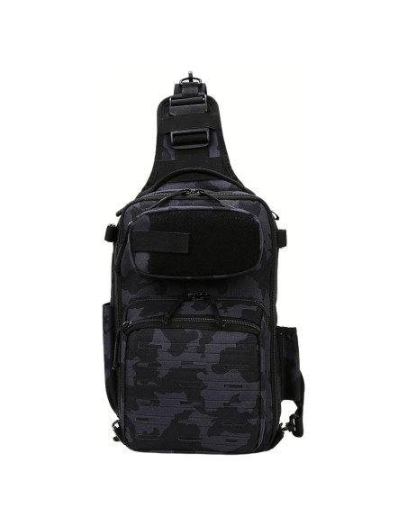 Bolsa de Pecho Táctica Camuflaje Negro Marino 8L