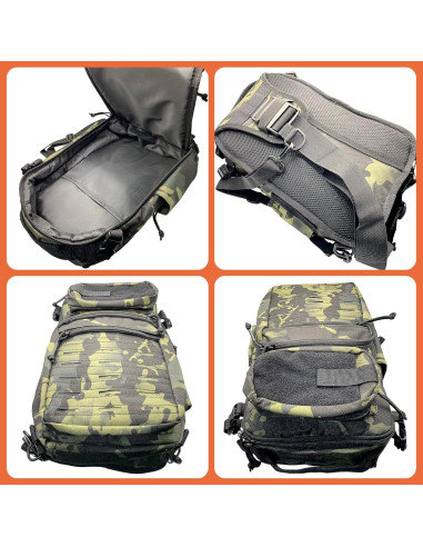 Bolsa de Pecho Táctica Camuflaje Negro Marino 8L