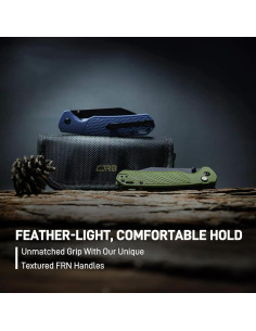 Cuchillo de Bolsillo CJRB Pyrite-Light 8.49 cm Azul EDC 2