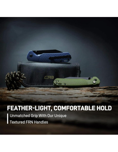 Cuchillo de Bolsillo CJRB Pyrite-Light 8.49 cm Azul EDC