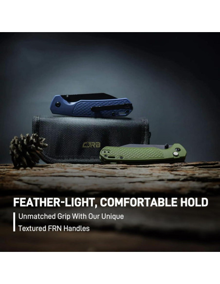 Cuchillo de Bolsillo CJRB Pyrite-Light 8.49 cm Azul EDC