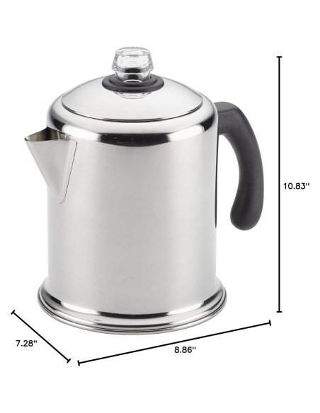 Cafetera Percoladora Farberware 47053 Acero Inoxidable 12 Tazas