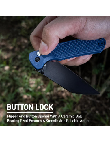 Cuchillo de Bolsillo CJRB Pyrite-Light 8.49 cm Azul EDC