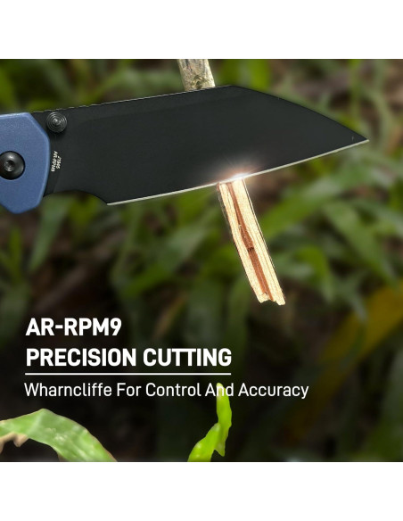 Cuchillo de Bolsillo CJRB Pyrite-Light 8.49 cm Azul EDC