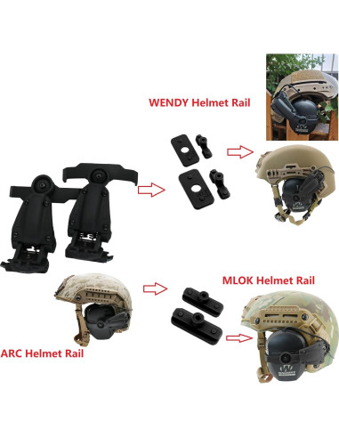 Adaptador Táctico HEARFALCOM para Casco con Auriculares