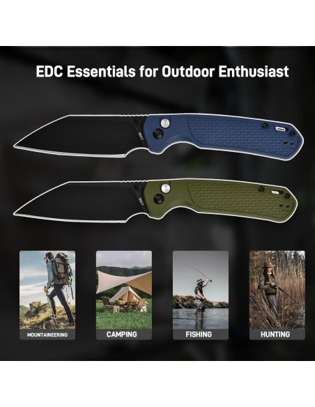 Cuchillo de Bolsillo CJRB Pyrite-Light 8.49 cm Azul EDC