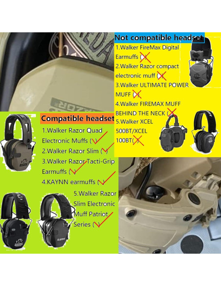 Adaptador Táctico HEARFALCOM para Casco con Auriculares