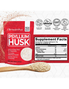 Cápsulas de Psyllium Health Plus 680g - Suplemento de Fibra 2