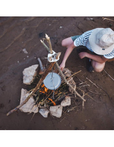 Tablero de trípode para camping Xergur - Acero inoxidable 2