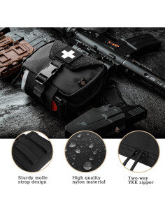 Bolsa Médica Táctica PETAC GEAR IFAK Molle 13.97x19.05cm 2