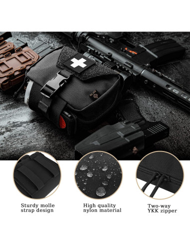Bolsa Médica Táctica PETAC GEAR IFAK Molle 13.97x19.05cm