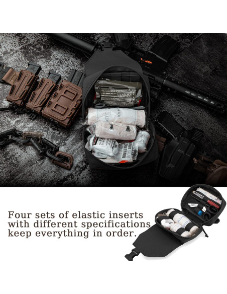 Bolsa Médica Táctica PETAC GEAR IFAK Molle 13.97x19.05cm