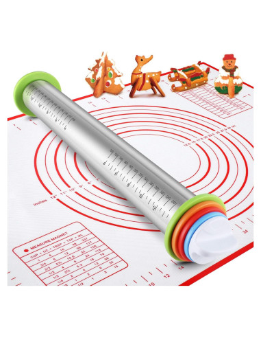 Rodillo de Acero Inoxidable Vinoil con Alfombrilla 60x40cm