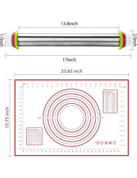 Rodillo de Acero Inoxidable Vinoil con Alfombrilla 60x40cm