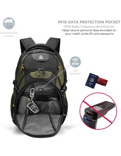 Mochila de Negocios Swissdigital SD803 con Carga USB 39.62 cm 2