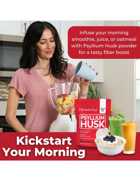 Cápsulas de Psyllium Health Plus 680g - Suplemento de Fibra