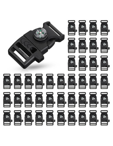 50 Clips de Hebilla de Paracord Jexine para Supervivencia