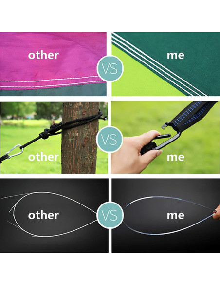 Hamaca de Camping LFL con Red Antimosquitos 2.5m Azul