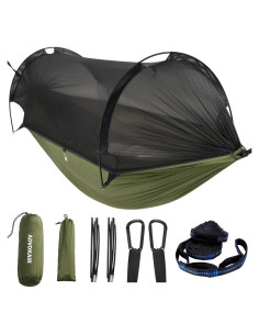 Hamaca de Camping Advokair con Red Anti Mosquitos 269x139cm