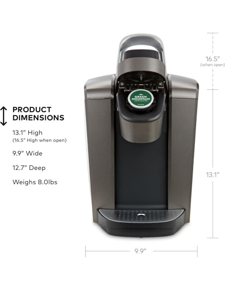 Cafetera Keurig K-Elite 1 Porción Pizarra Cepillada 8-12oz