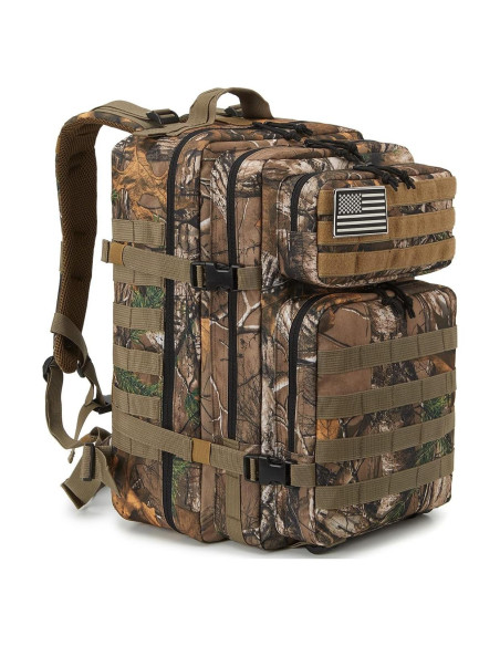 Mochila Táctica QT&QY 45L Camuflaje Árbol Impermeable