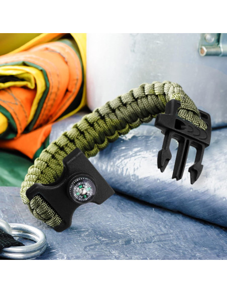 50 Clips de Hebilla de Paracord Jexine para Supervivencia