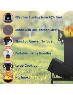 Estufa de Cohete Plegable StarBlue 7.91 kg Ideal Camping 2