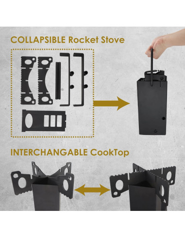 Estufa de Cohete Plegable StarBlue 7.91 kg Ideal Camping