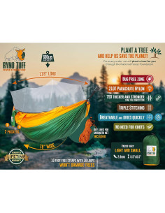 Hamaca Doble Ryno Tuff con Red Antimosquitos 299x198 cm 2