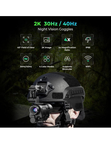 Gafas de Visión Nocturna GOYOJO NVG20 4X HD para Caza