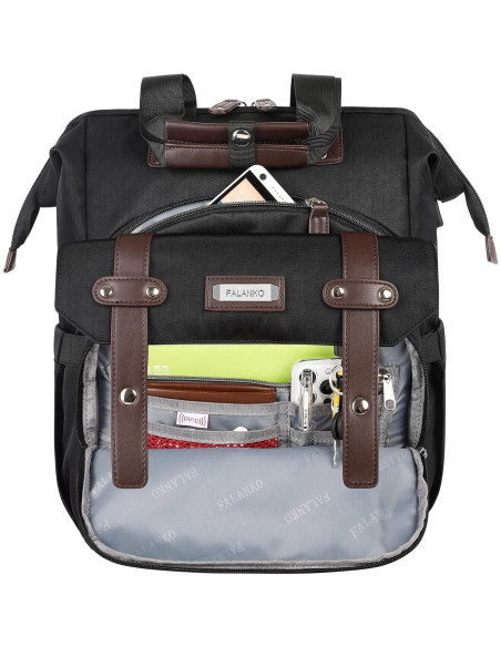 Mochila FALANKO para Laptop 15.6" Negra Resistente al Agua