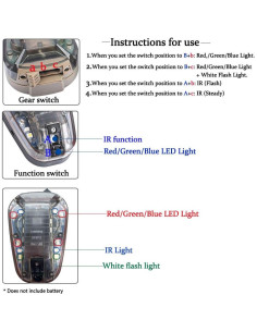 Luz de señal LED IFF para casco táctico LThyzszb 2
