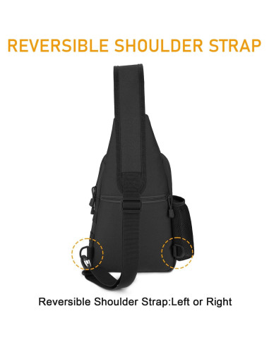 Bolsa Táctica Militar BAIGIO Negra 21x7.5x40 cm