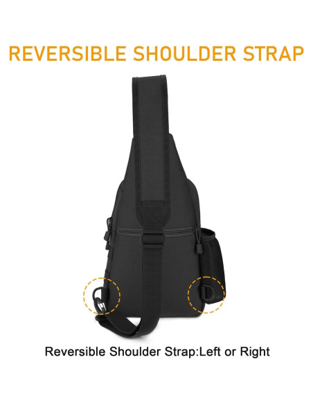 Bolsa Táctica Militar BAIGIO Negra 21x7.5x40 cm