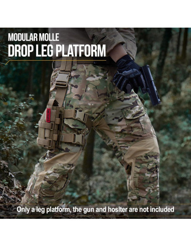 Panel Molle OneTigris para Pierna Ajustable 70 cm Marrón