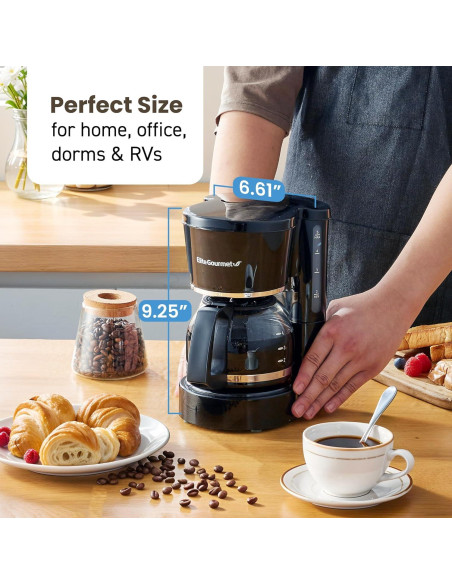 Cafetera Automática Elite Gourmet EHC-5055 5 Tazas Negra