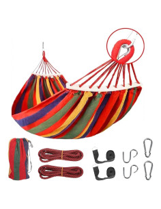 Hamaca BieAziton 2 Personas 299 kg Rojo con Accesorios