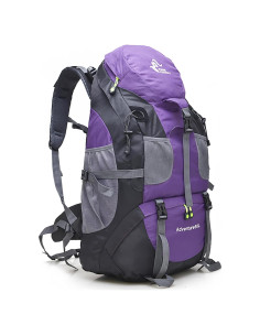Mochila de Senderismo Bseash 50L Resistente al Agua Púrpura