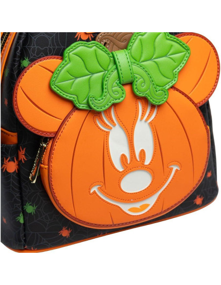 Mochila Mini Loungefly Disney Minnie Mouse Calabaza Brilla
