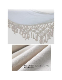 Hamaca de Patio Kereith Home Doble Algodón 1.52m 181kg 2